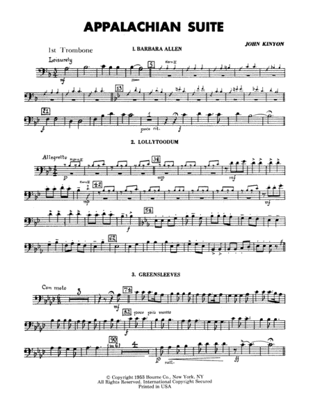 Appalachian Suite - 1st Trombone