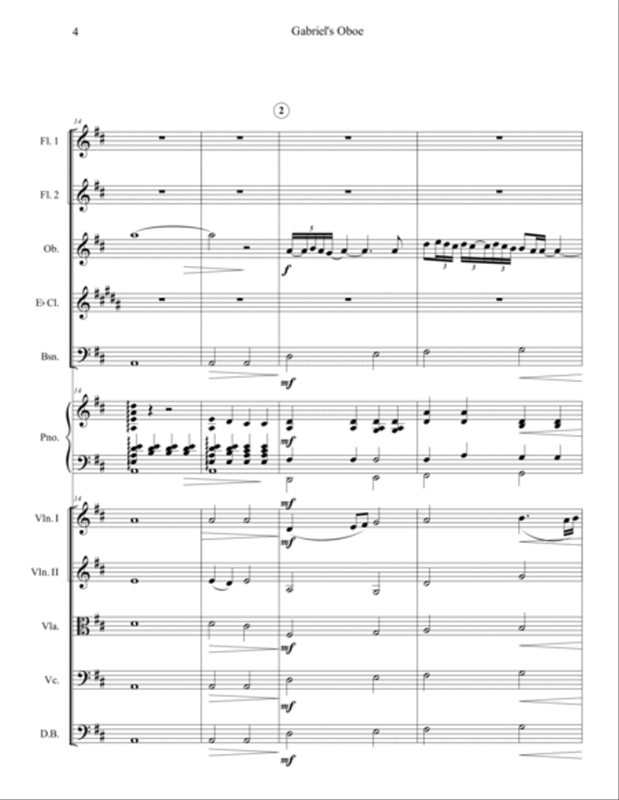 Gabriel's Oboe Chamber Orchestra scores gallery preview page 4