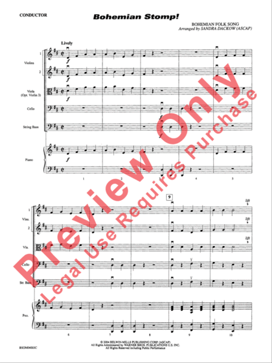 Bohemian Stomp! Bohemian Stomp! String Orchestra scores gallery preview page 4