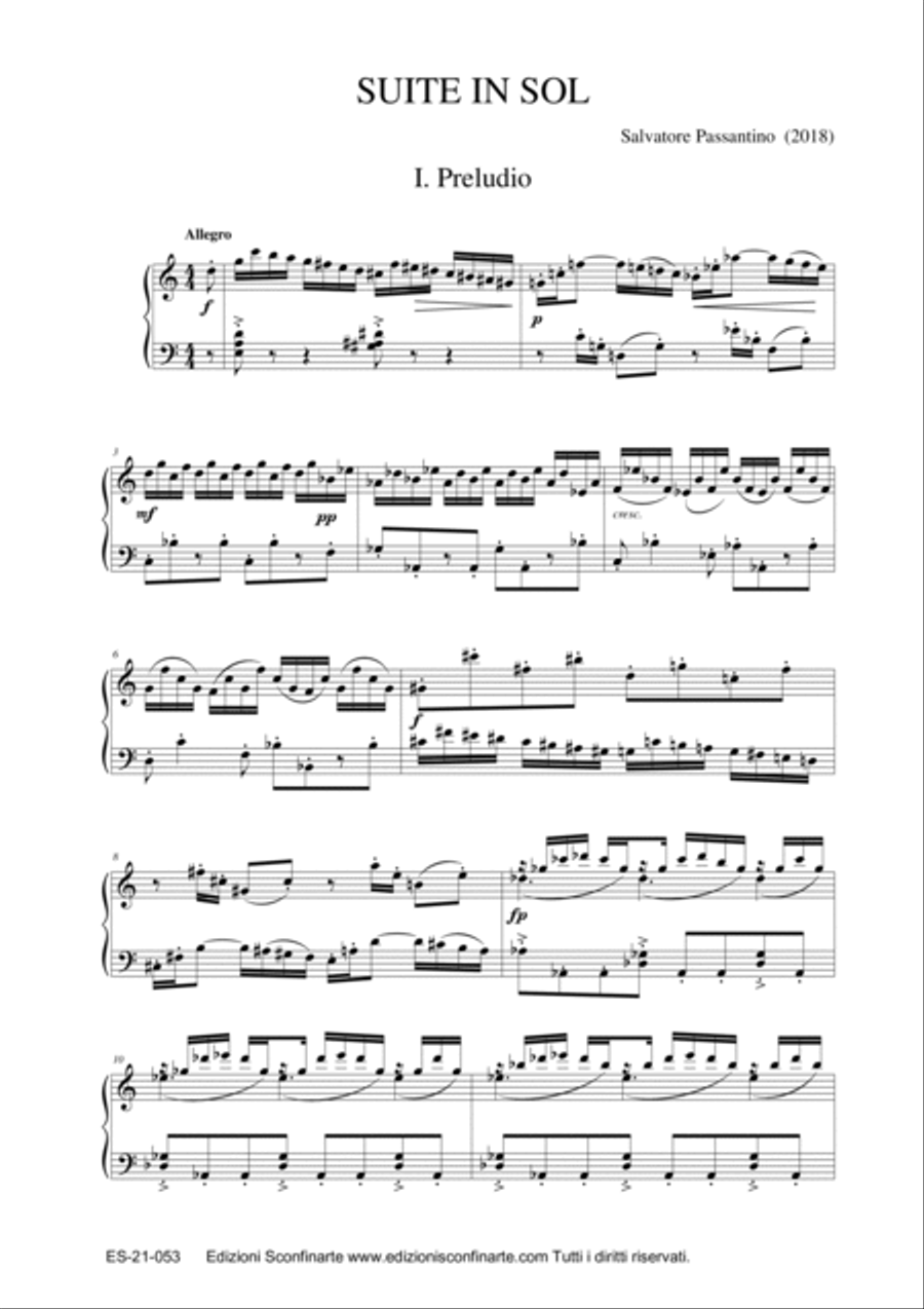 Salvatore Passantino: SUITE IN SOL (ES-21-053) Piano Solo scores gallery preview page 3