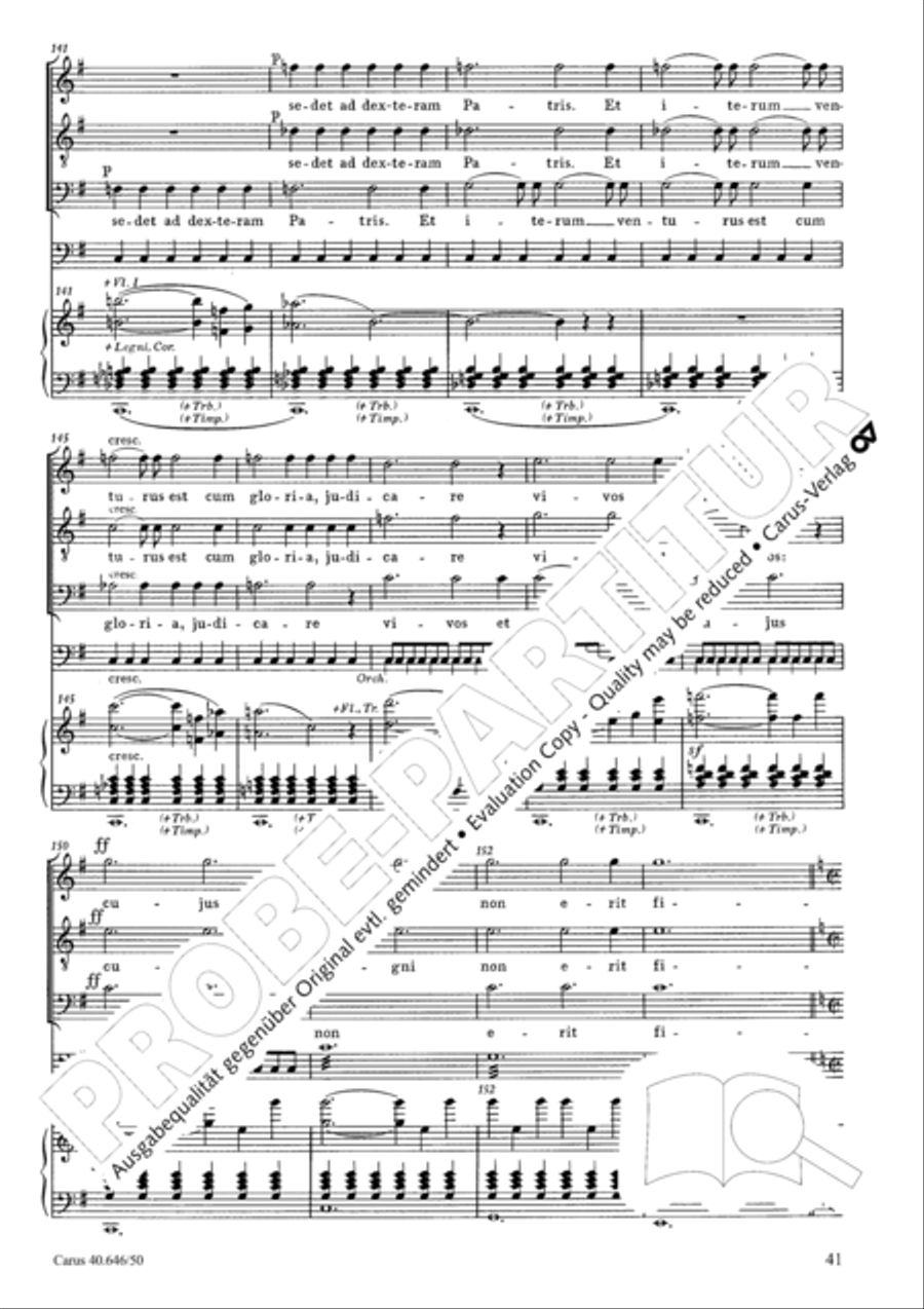 Mass in A major STB scores gallery preview page 43