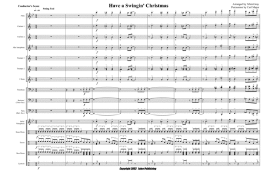 Have A Swingin' Christmas Marching Band scores gallery preview page 2