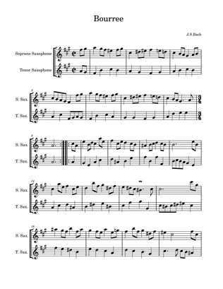 Suite in E minor, BWV 996 (Bach, Johann Sebastian) for soprano and tenor saxophone