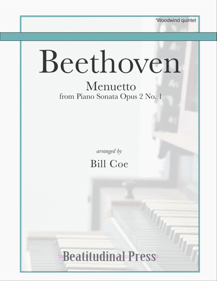 Beethoven Menuetto Woodwind Quintet score and parts image number null