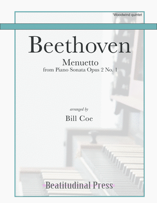 Book cover for Beethoven Menuetto Woodwind Quintet score and parts