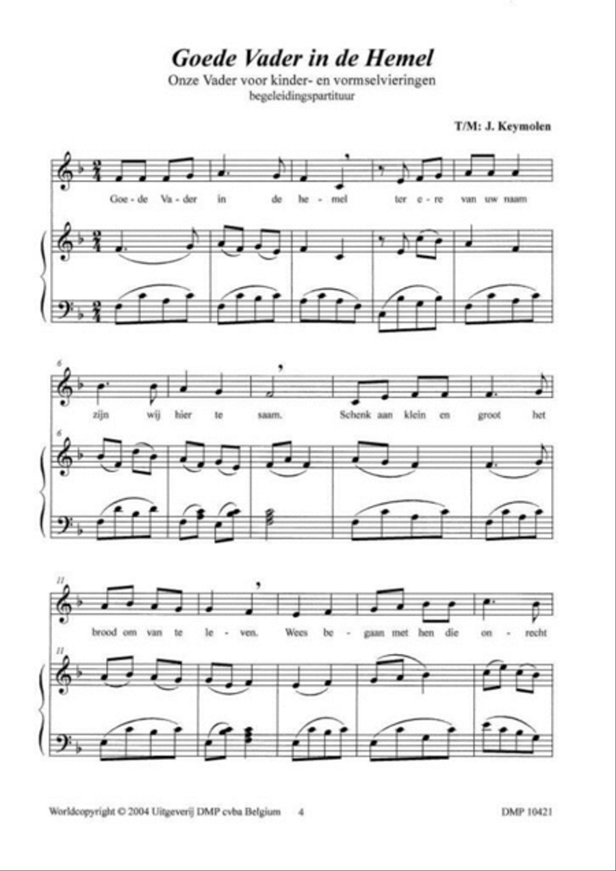 Goede Vader Unison Choir scores gallery preview page 2