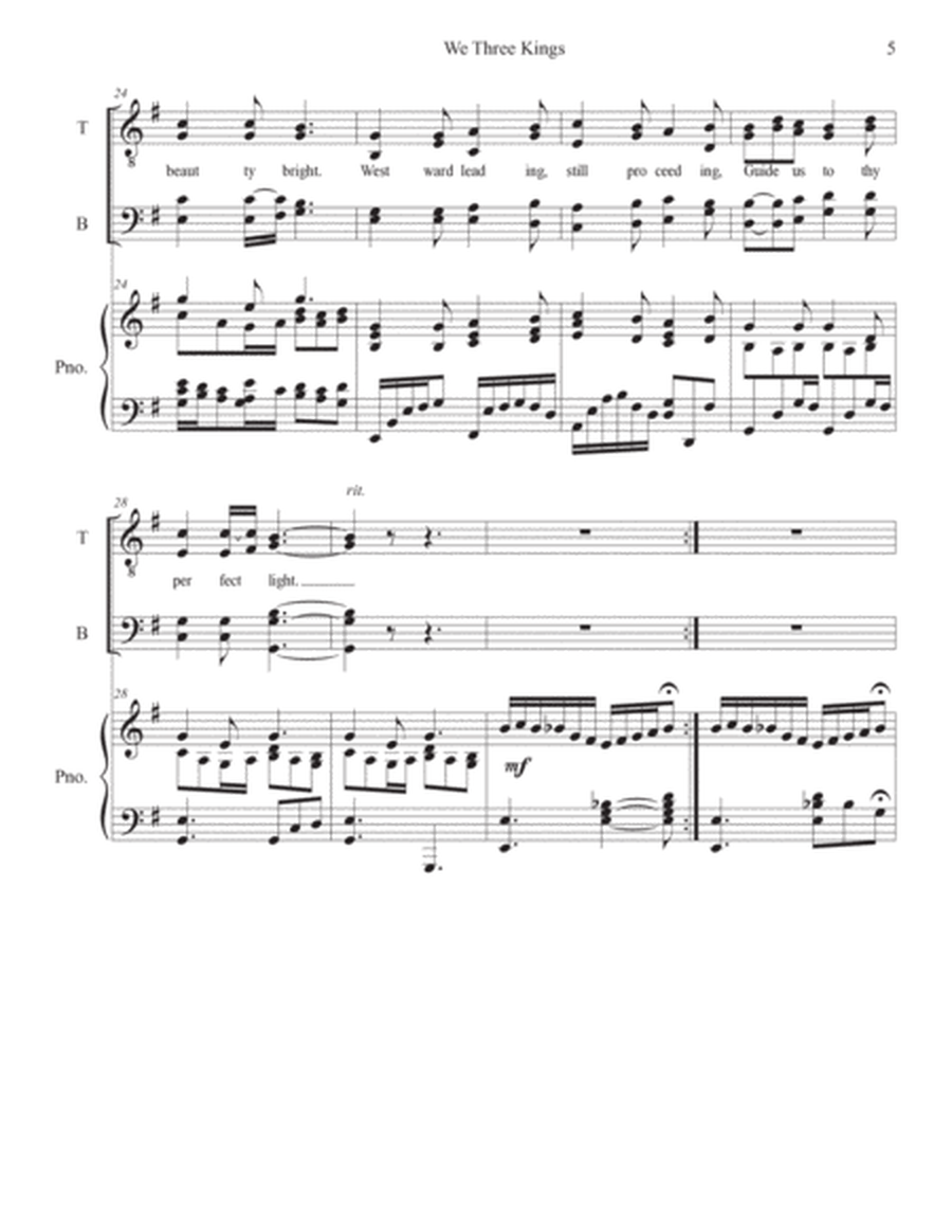 We Three Kings CHORAL TTBB with Piano image number null