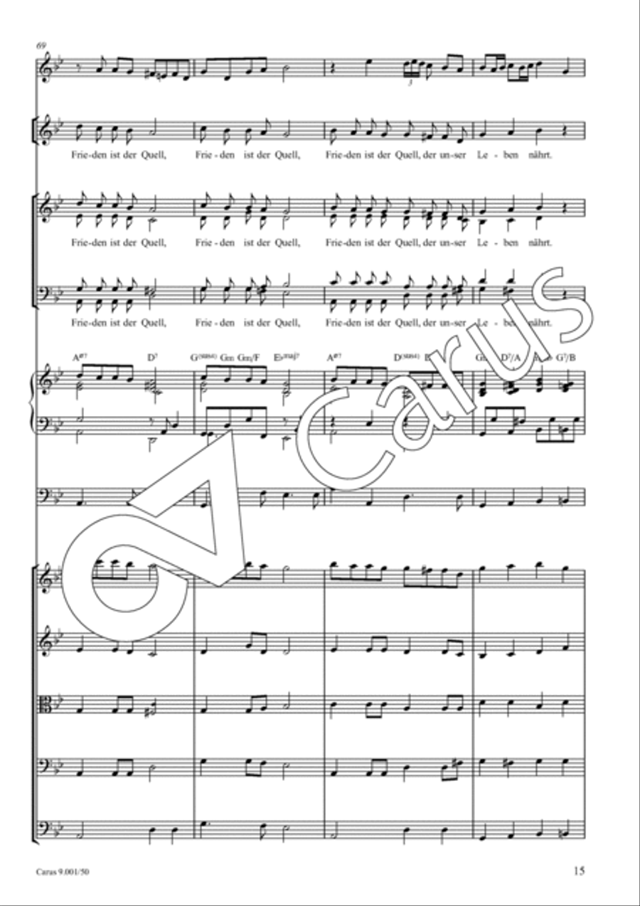 Friedenslied 4-Part scores gallery preview page 16