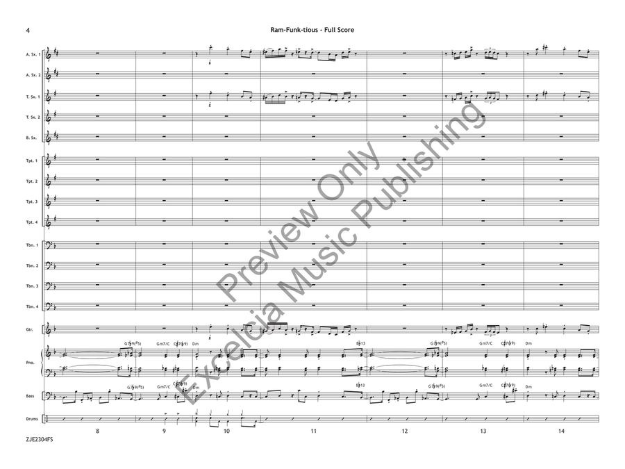 Ram-Funk-tious Ram-Funk-tious Jazz Ensemble scores gallery preview page 5