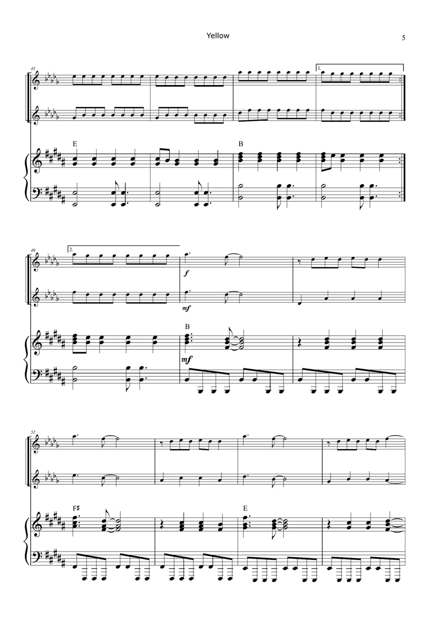 Yellow Trumpet Duet scores gallery preview page 5