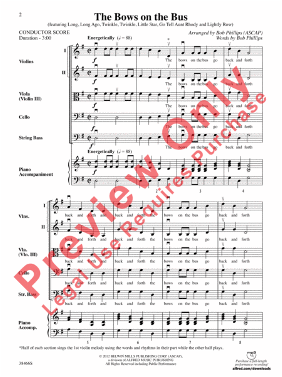 The Bows on the Bus String Orchestra scores gallery preview page 3