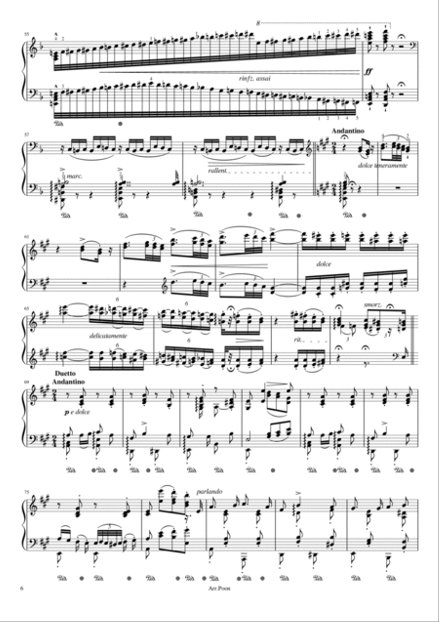 Liszt - Réminiscences de Don Juan, S.418 - For Piano Solo Original With Fingered Piano Solo scores gallery preview page 6