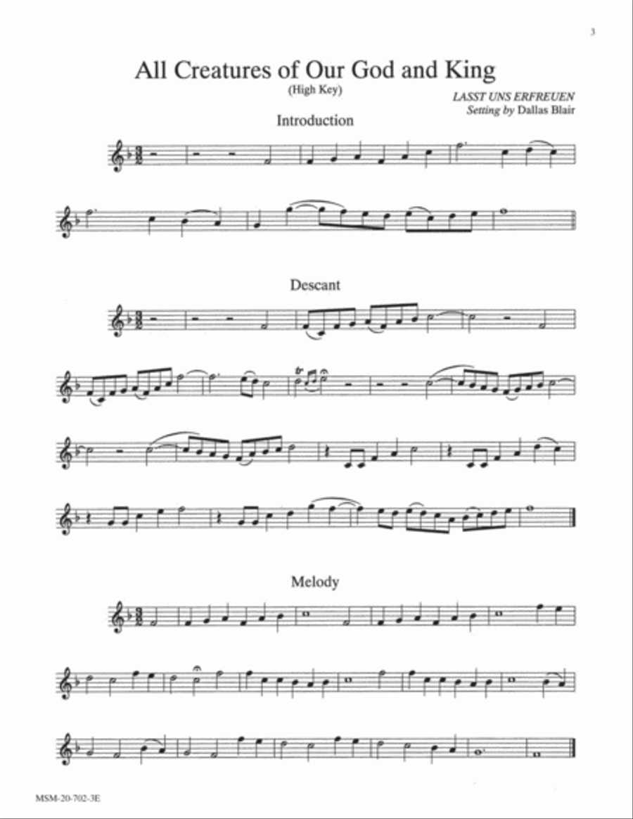 All Creatures of Our God and King Trumpet scores gallery preview page 3