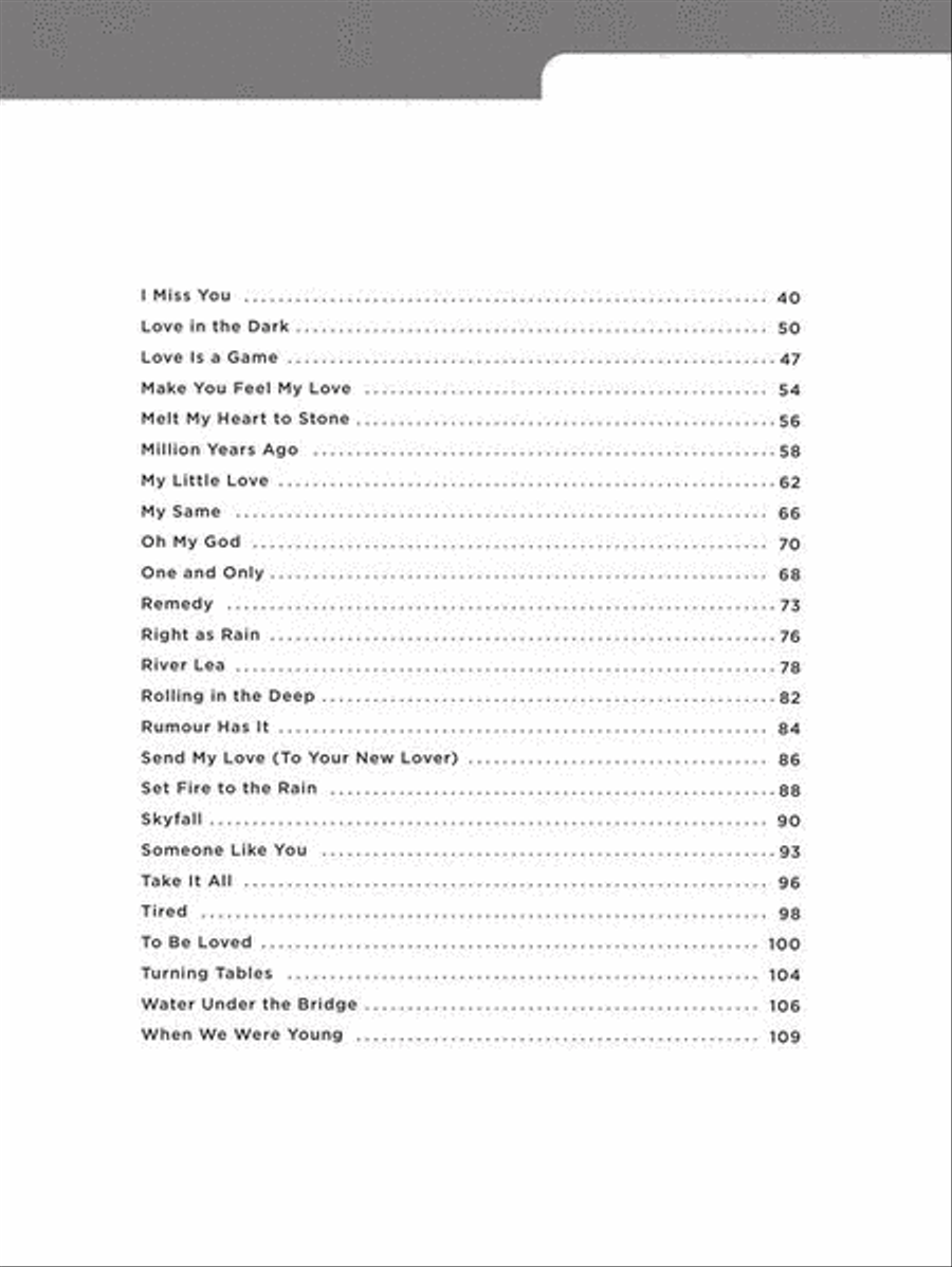 40 Adele Songs - Really Easy Piano Easy Piano scores gallery preview page 4