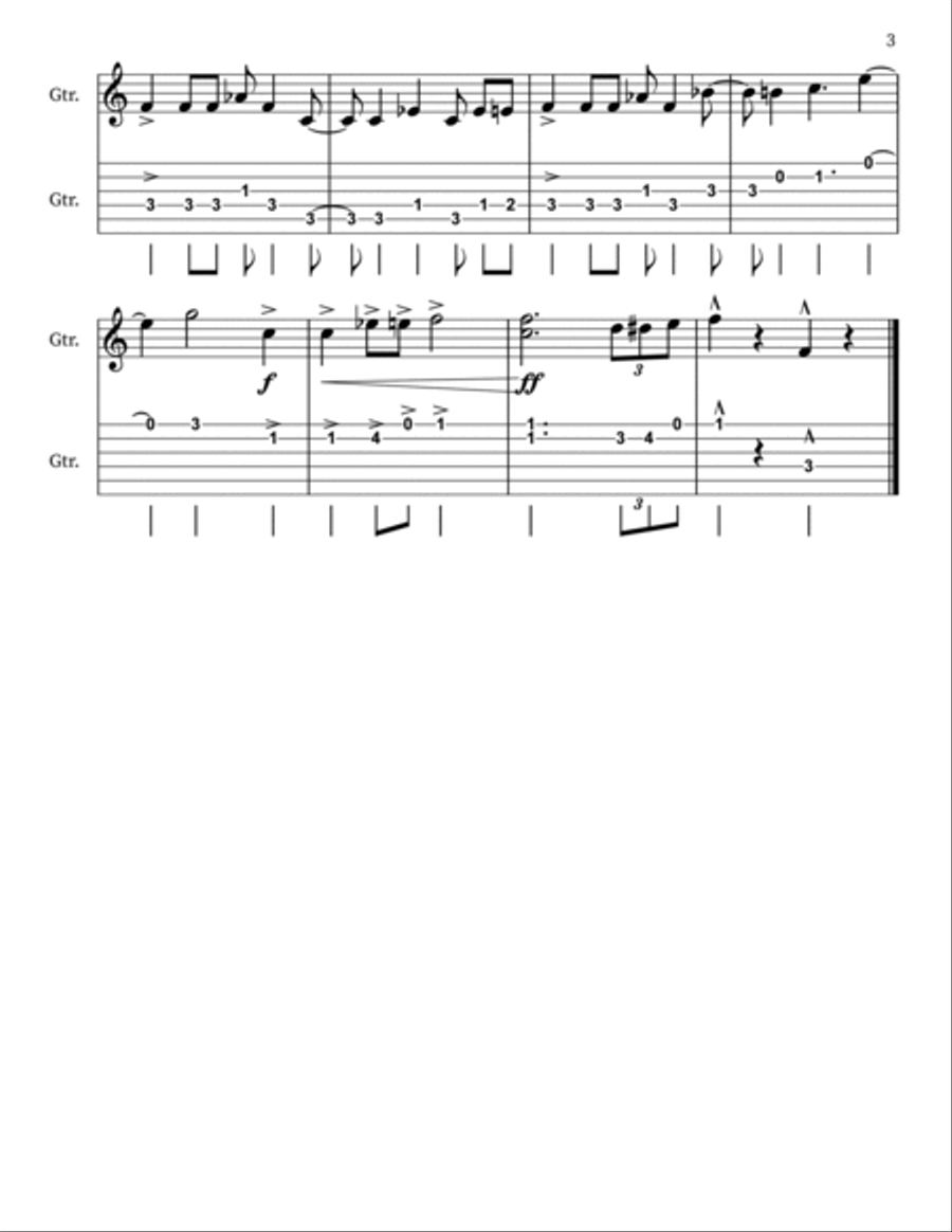 Octonauts Guitar Solo scores gallery preview page 3
