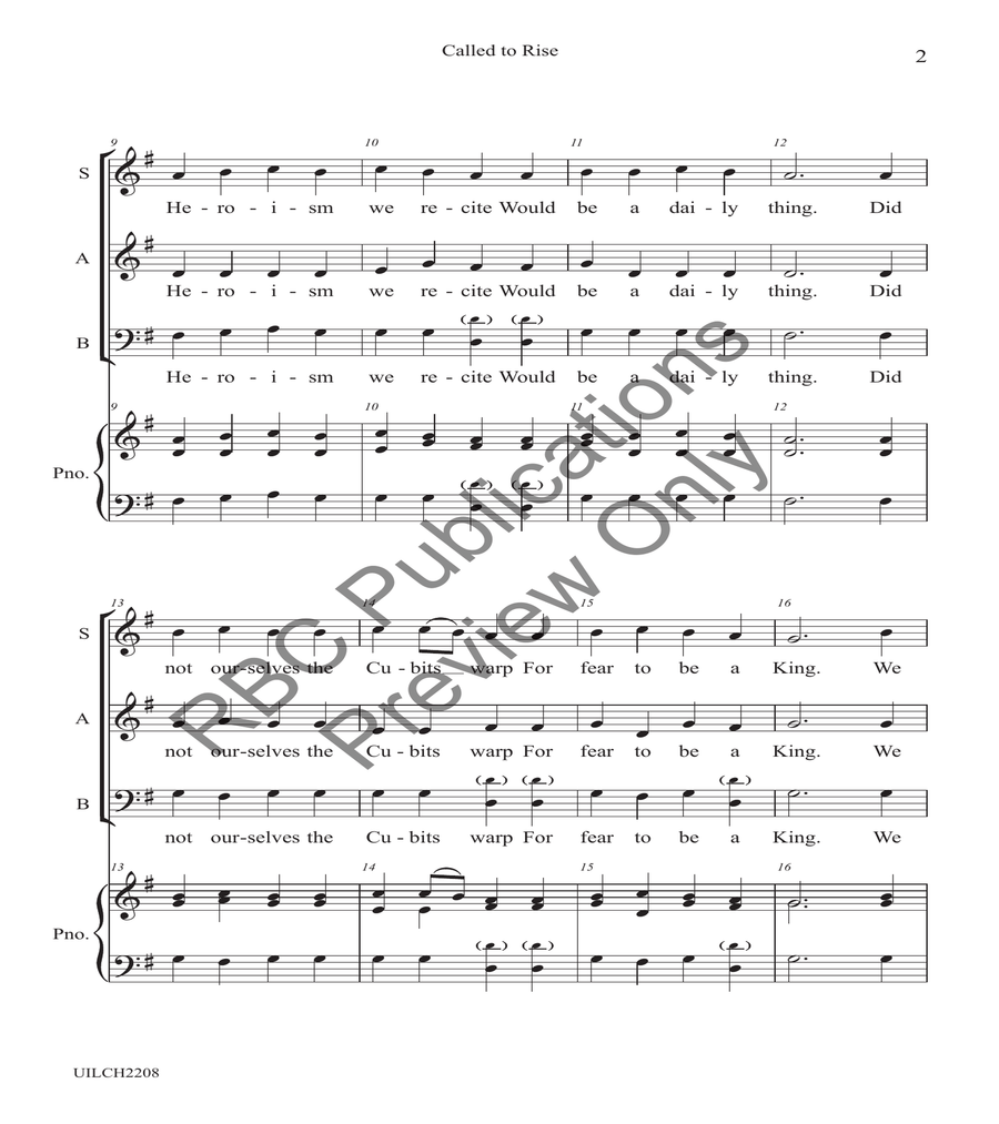 Called To Rise (SAB) Called To Rise (SAB) 3-Part scores gallery preview page 3