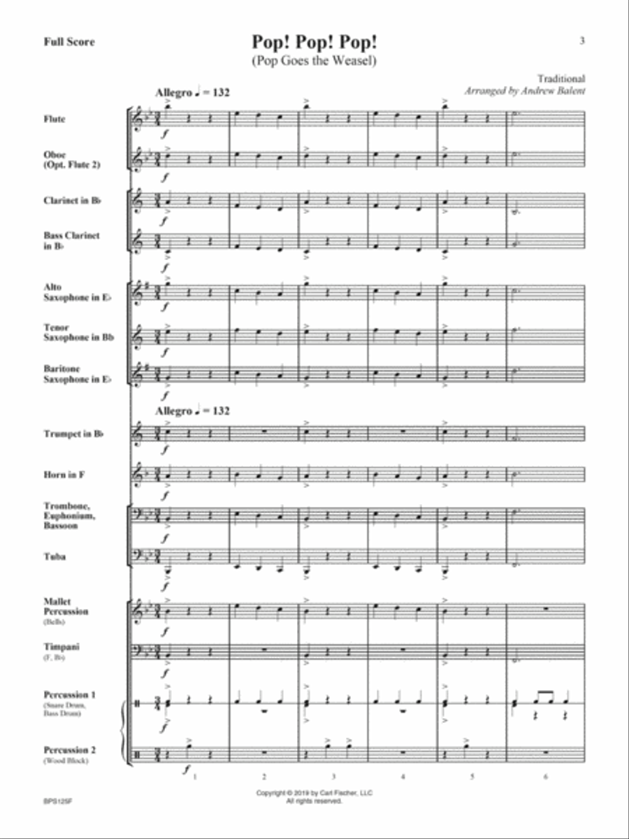 Pop! Pop! Pop! Concert Band scores gallery preview page 2