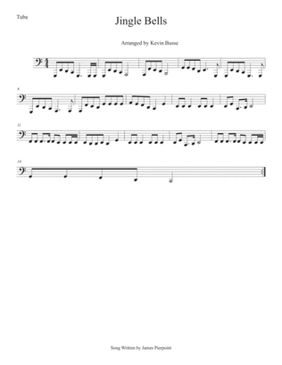 Book cover for Jingle Bells (Easy key of C) Tuba