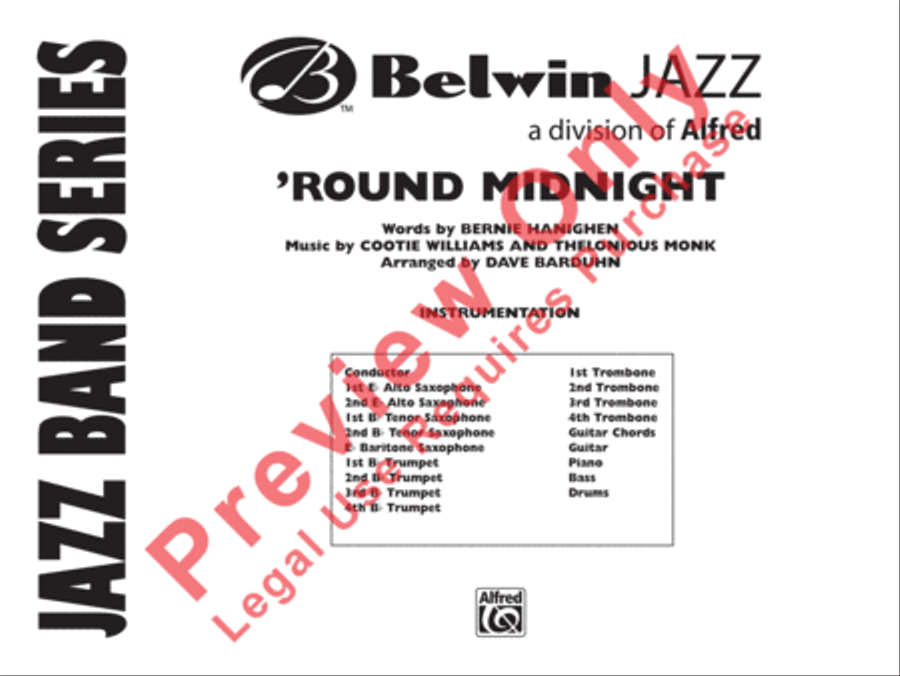 'Round Midnight Jazz Ensemble scores gallery preview page 2