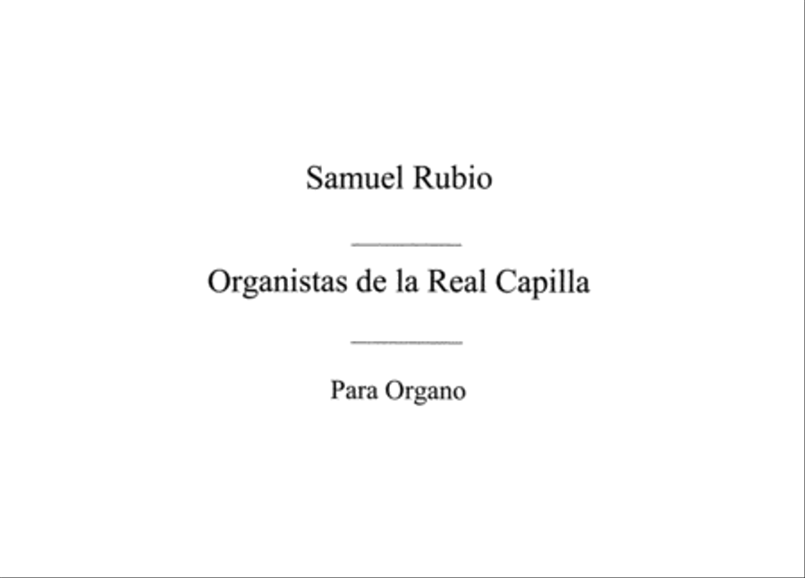 Organistas De La Real Capilla Organ scores gallery preview page 1