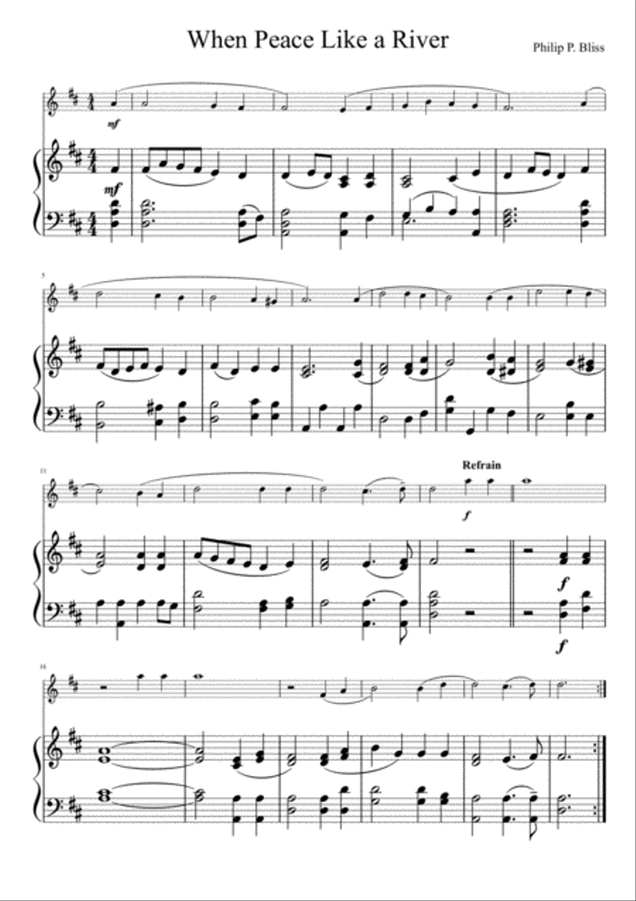 When Peace Like a River Piano scores gallery preview page 2
