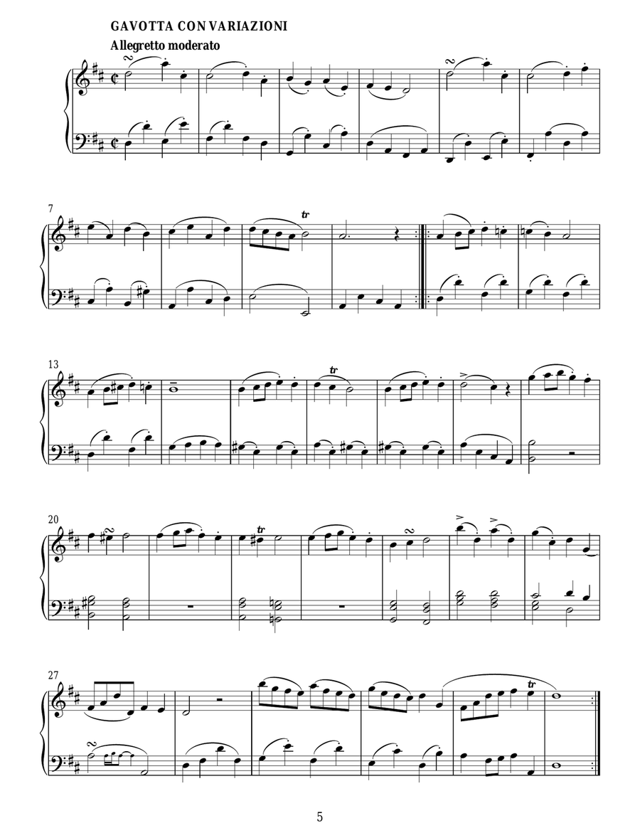 Harpsichord Sonata In D Major Harpsichord scores gallery preview page 5