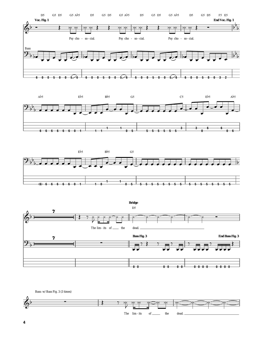 Psychosocial Electric Guitar scores gallery preview page 4