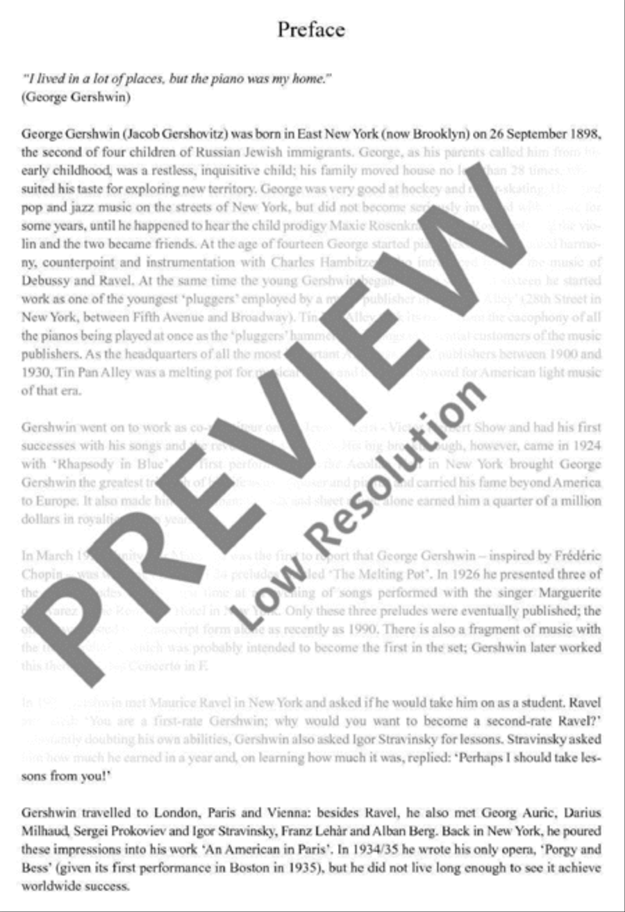 3 Preludes Piano Solo scores gallery preview page 4