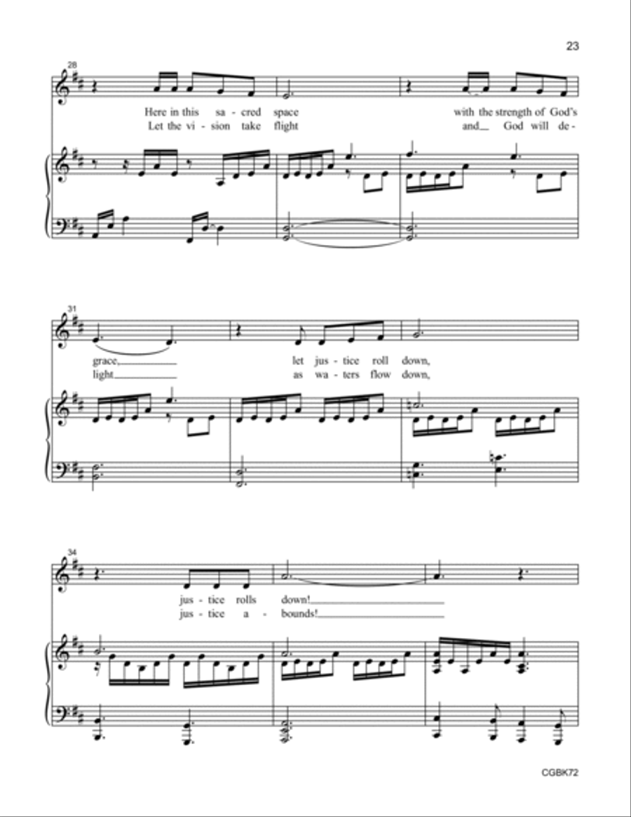 Roll Down, Justice!: Sacred Songs and Social Justice Unison Choir scores gallery preview page 8