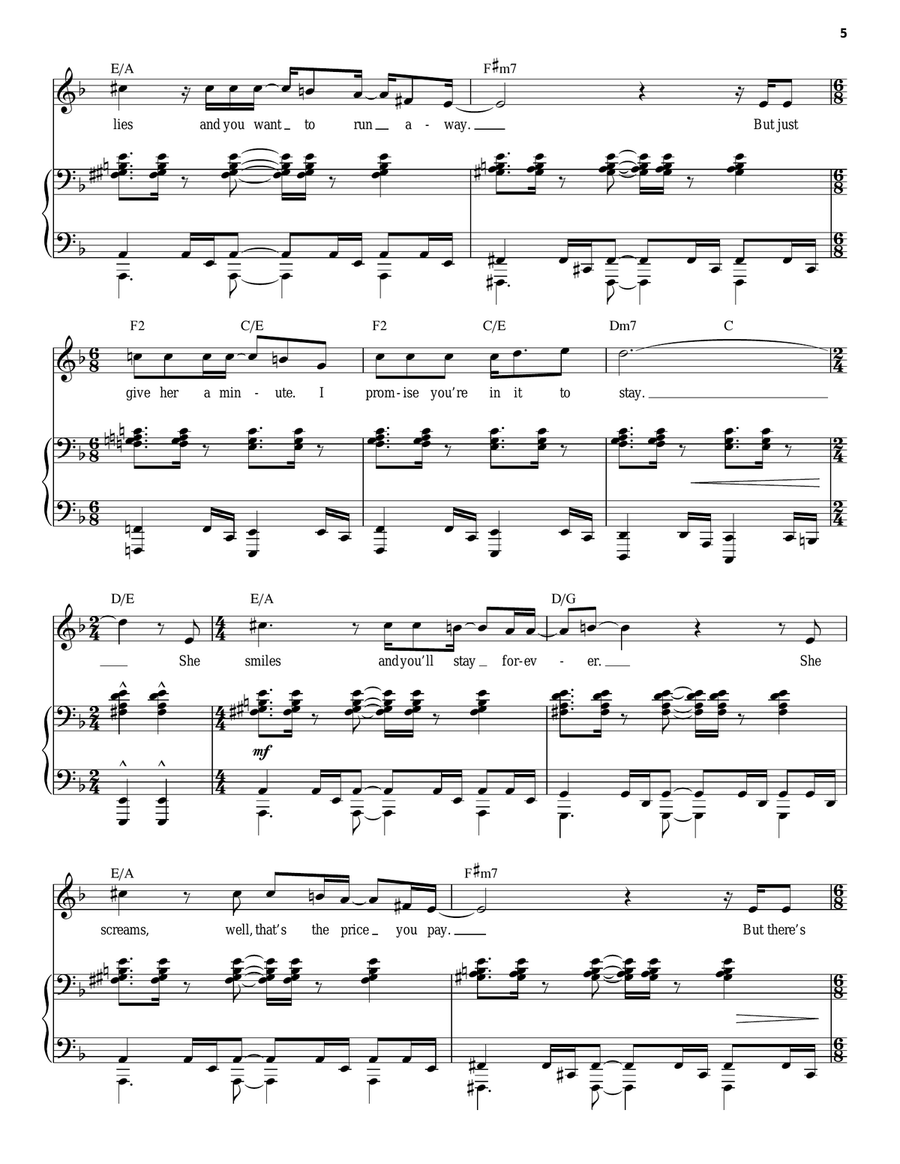 She Cries (from Songs for a New World) Piano, Vocal scores gallery preview page 5