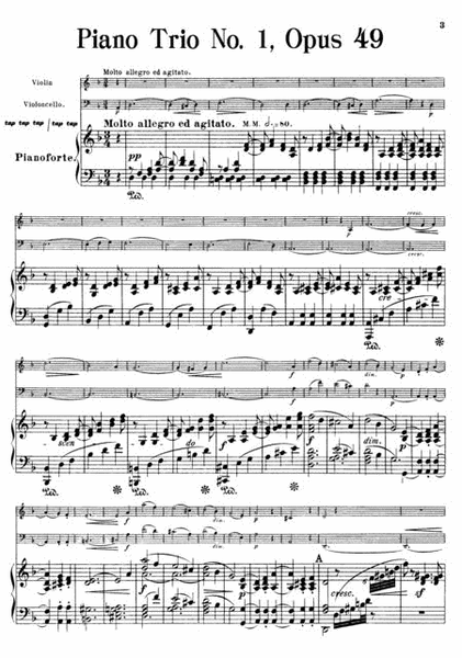 Mendelssohn - Piano Trio No. 1 in D Major, Op. 49 image number null