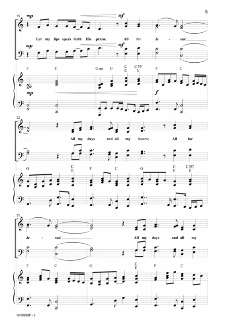 All for Jesus 4-Part scores gallery preview page 4