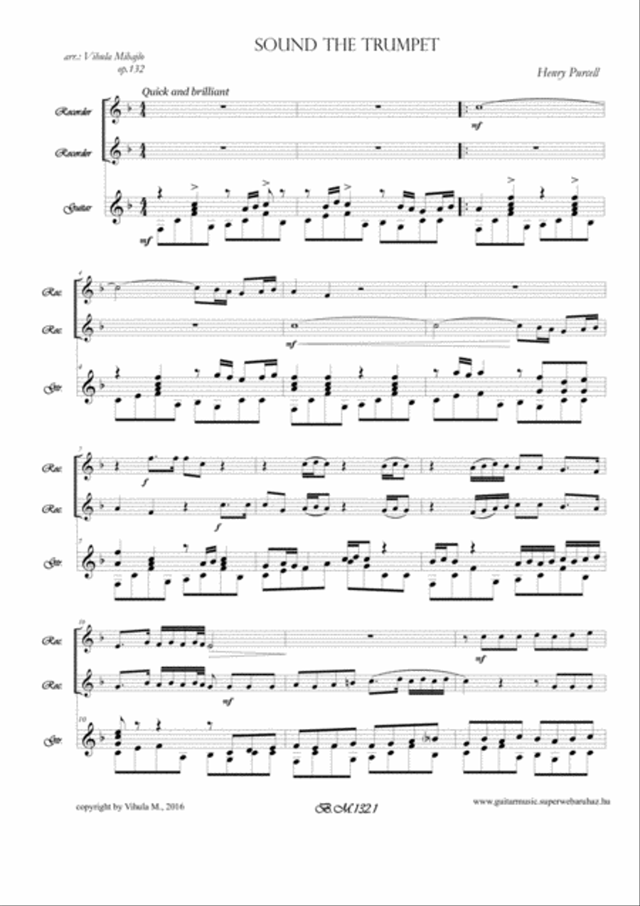 Sound of trumpet Sound of trumpet Small Ensemble scores gallery preview page 1