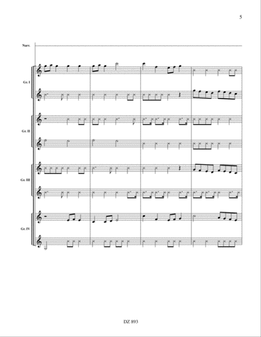 Au grenier / In the Attic Guitar Ensemble scores gallery preview page 5