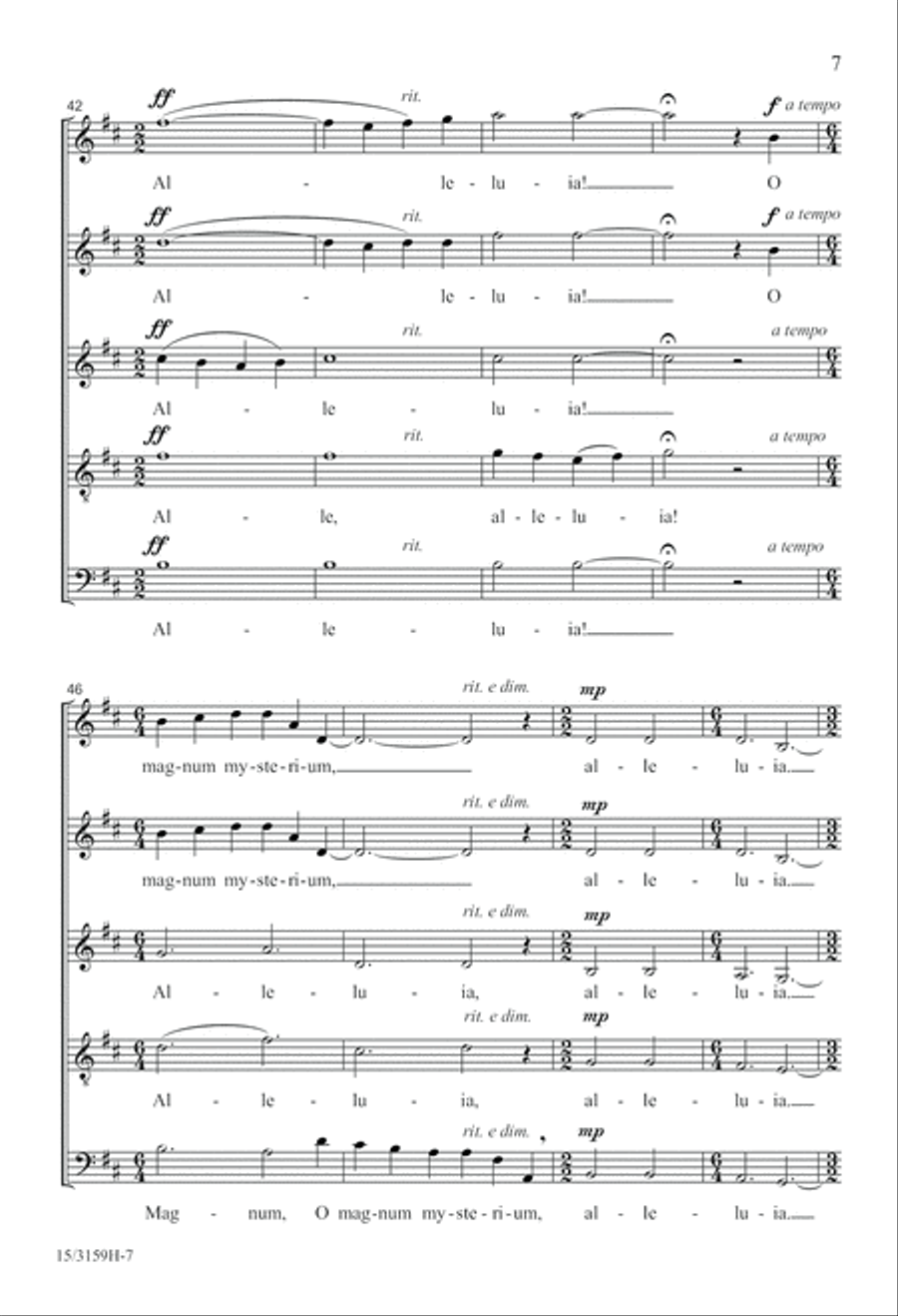 O Magnum Mysterium A Cappella scores gallery preview page 7