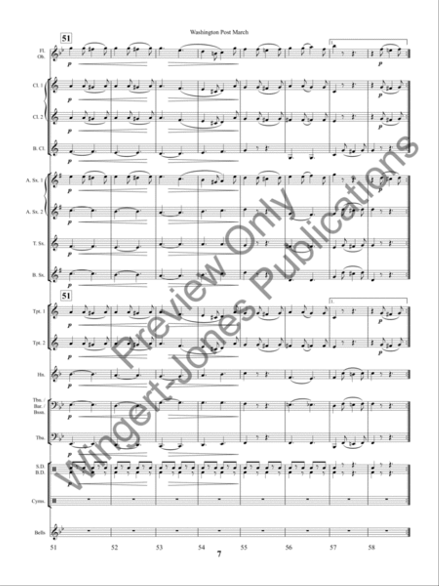 Washington Post March Concert Band scores gallery preview page 11