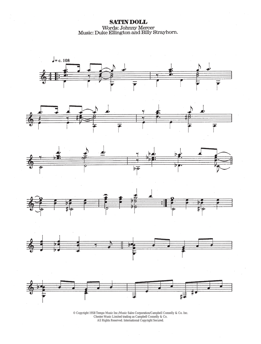 Satin Doll Acoustic Guitar scores gallery preview page 1
