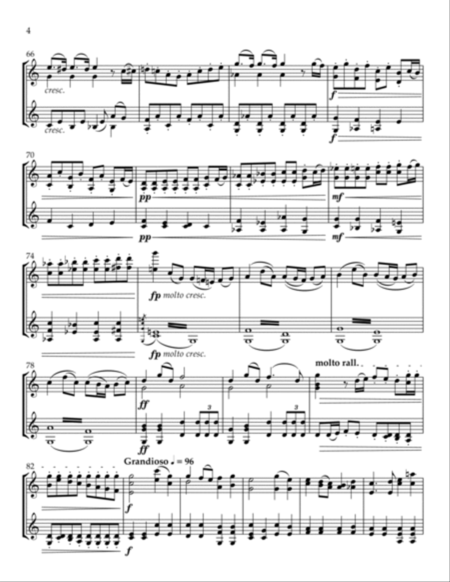 The Dambusters March for Two Violins String Duet scores gallery preview page 4