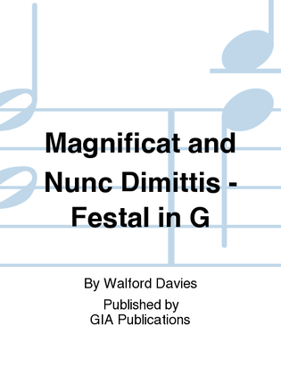 Magnificat and Nunc Dimittis - Festal in G