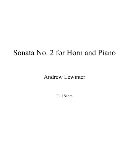 Sonata No. 2 for Horn and Piano image number null