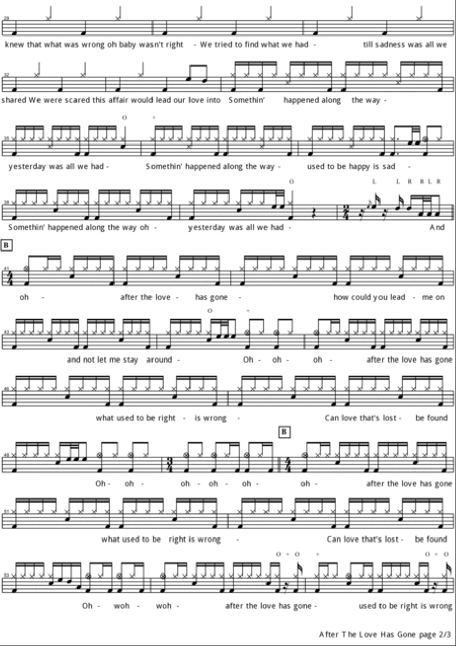 After The Love Has Gone Drum Set scores gallery preview page 2
