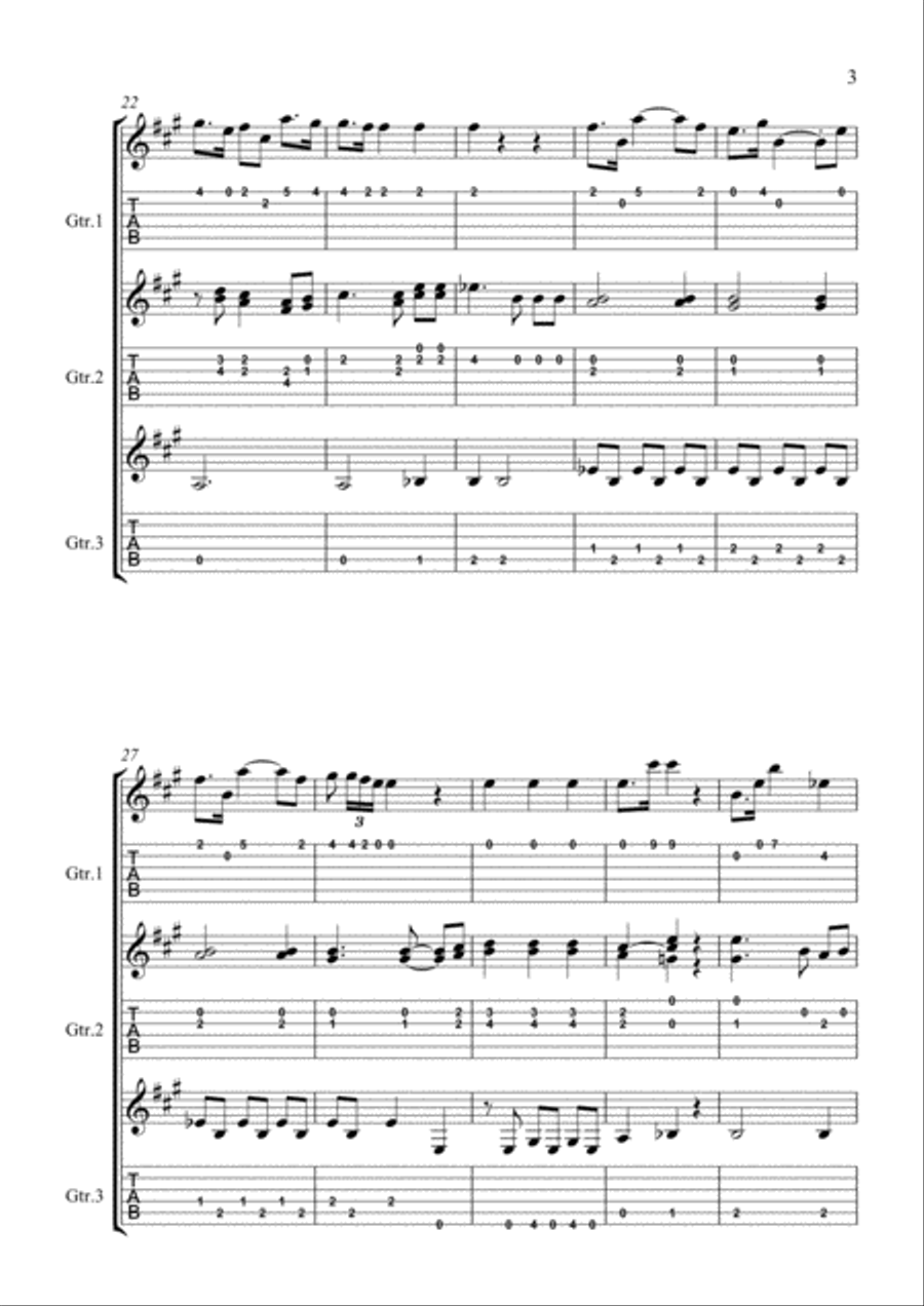 Fernando Sor Opus 55 No.1 Acoustic Guitar scores gallery preview page 3