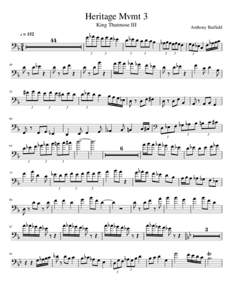 "Heritage" Euphonium Concerto (3rd Movement, Bass Clef) image number null
