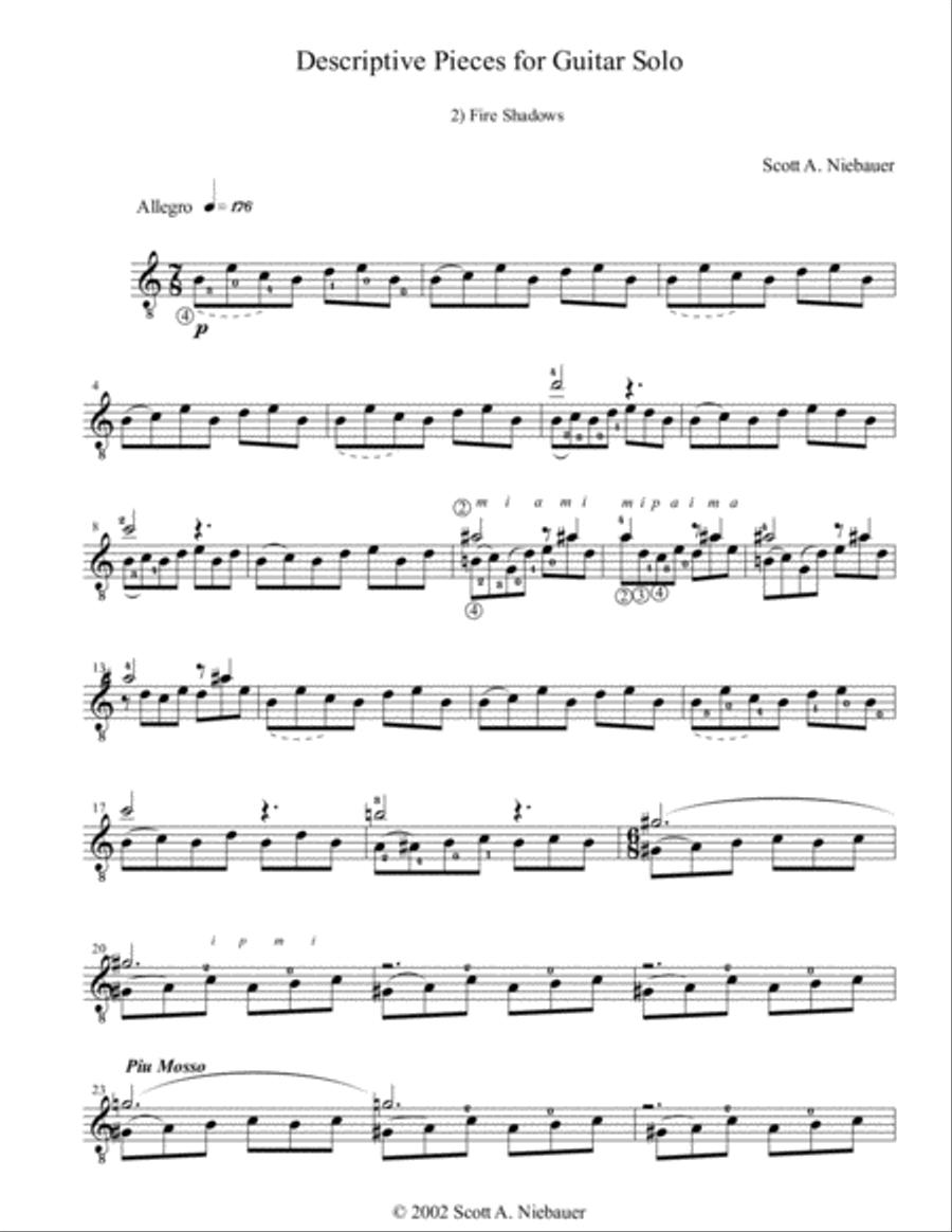 Descriptive Pieces for Guitar Solo Classical Guitar scores gallery preview page 4