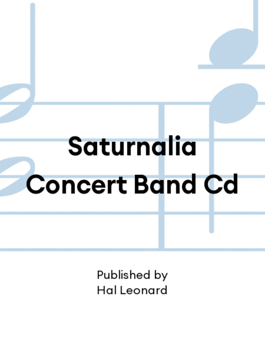 Saturnalia Concert Band Cd Concert Band scores gallery preview page 1