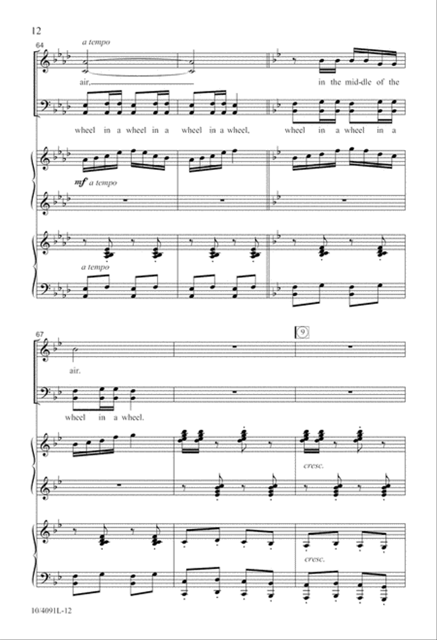 Ezekiel Saw the Wheel 4-Part scores gallery preview page 13