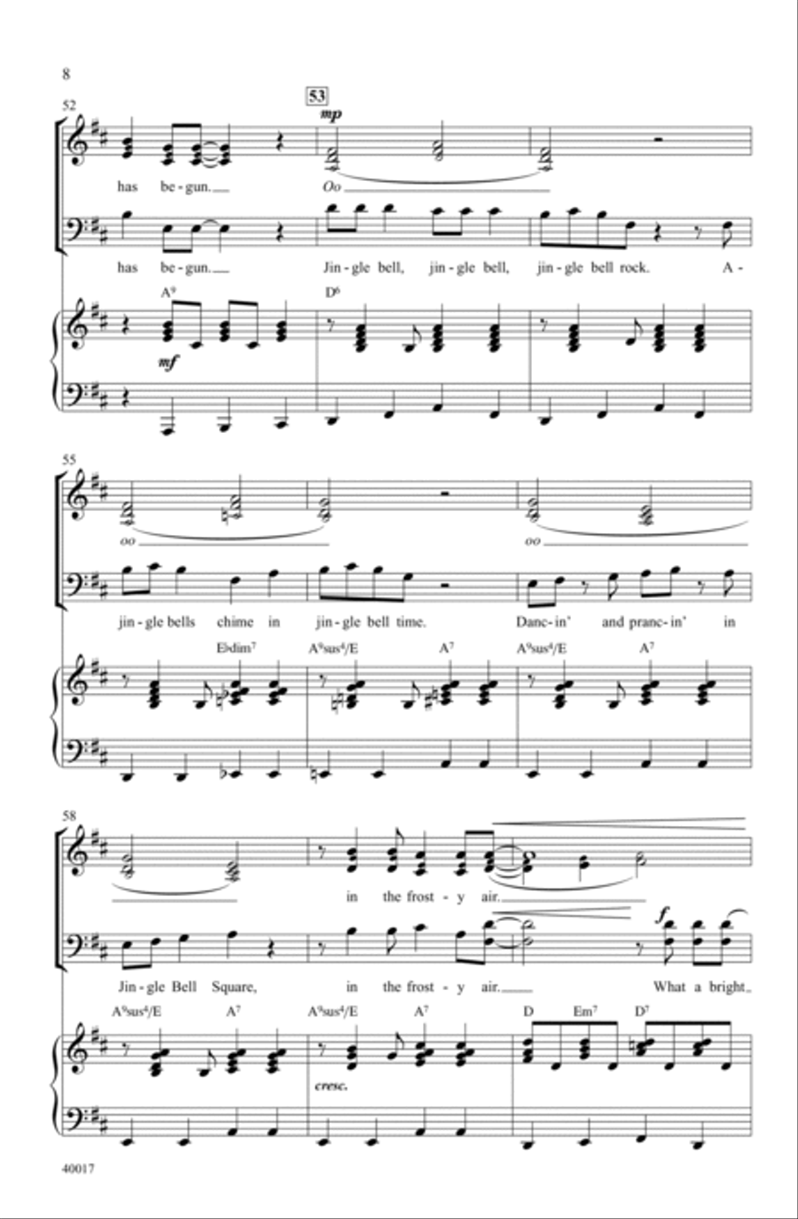 Jingle Bell Rock 4-Part scores gallery preview page 8