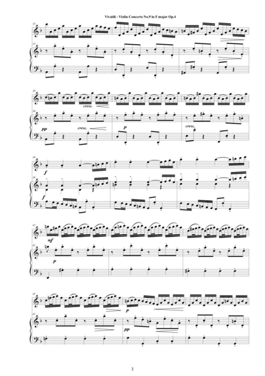 Vivaldi - Violin Concerto in F major RV 284 Op.4 No.9 for Violin and Piano image number null