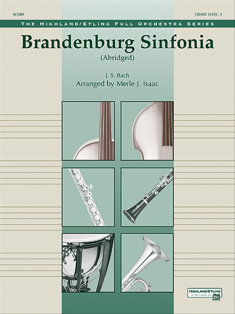 Brandenburg Sinfonia by Johann Sebastian Bach Full Orchestra - Sheet Music