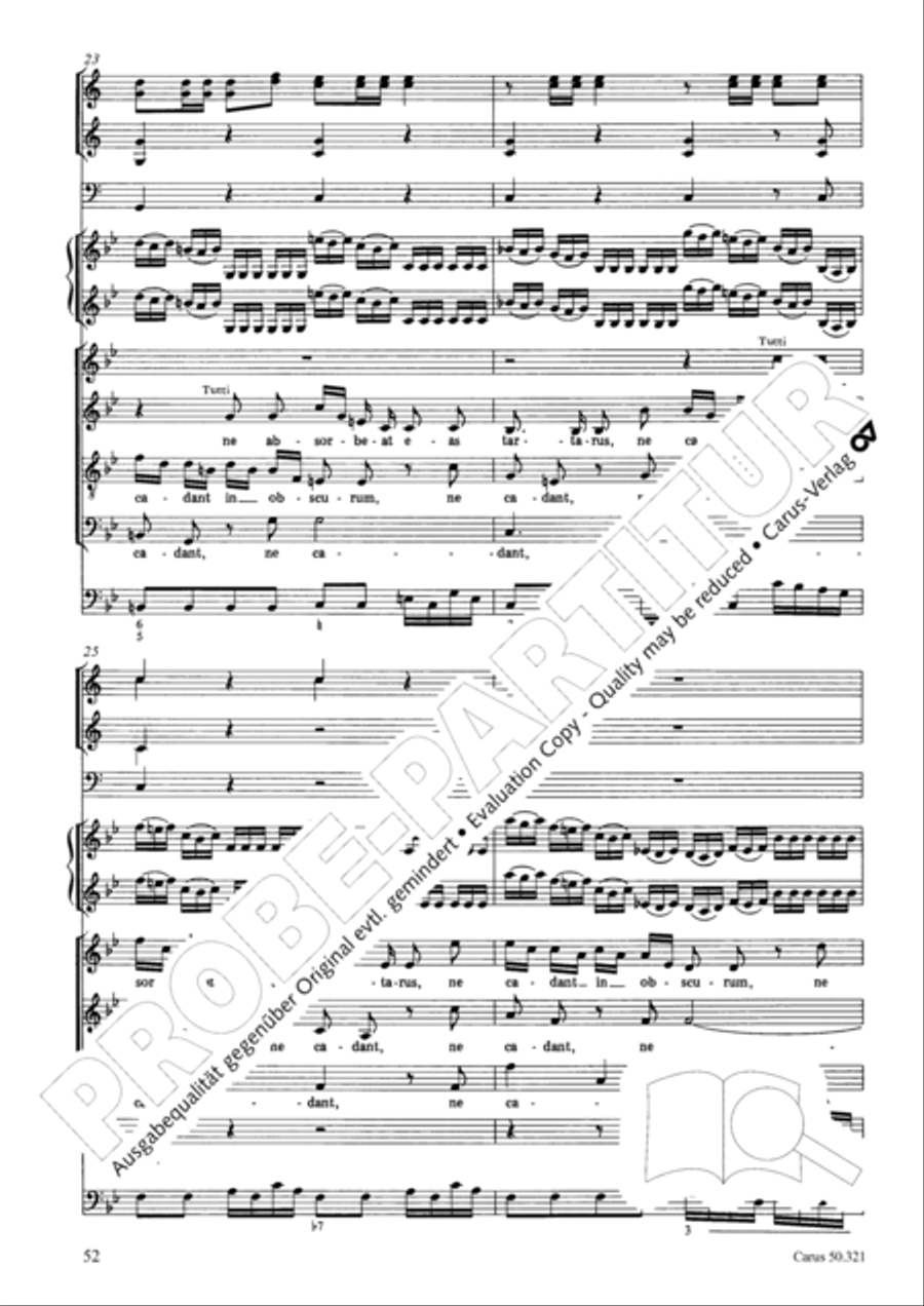 Requiem in C minor 4-Part scores gallery preview page 58